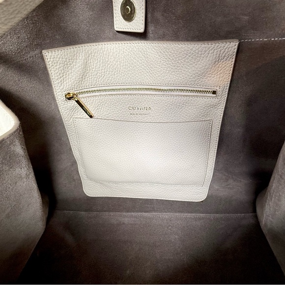 NWT CUYUNA Oversized Double Loop Bag | Ecru Leather - Picture 7 of 14